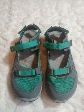 Merrell Unify Hiking Sandals Vibram Outsoles Gray Green Womens Size 7
